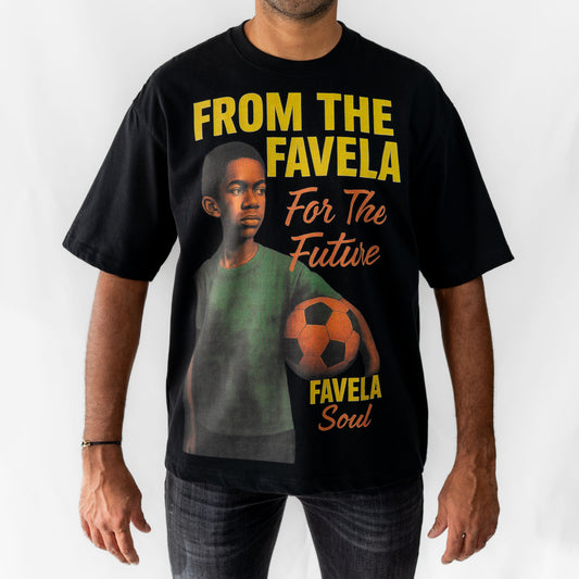 Favela Soul Black Futebol T-Shirt