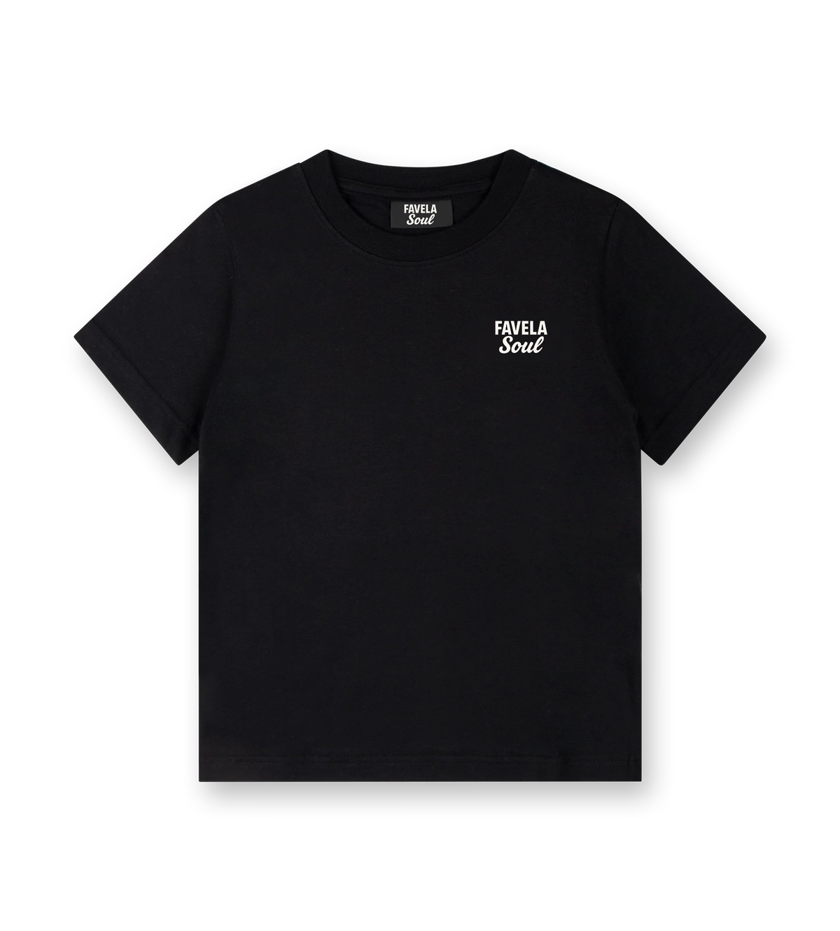 Favela Soul Black Text Logo T-Shirt Kids