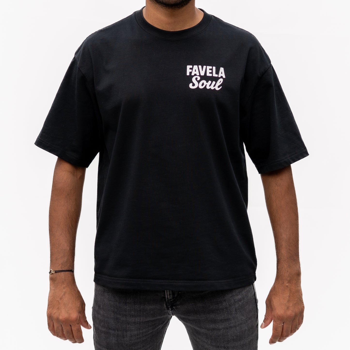 Favela Soul Black Text Logo T-Shirt