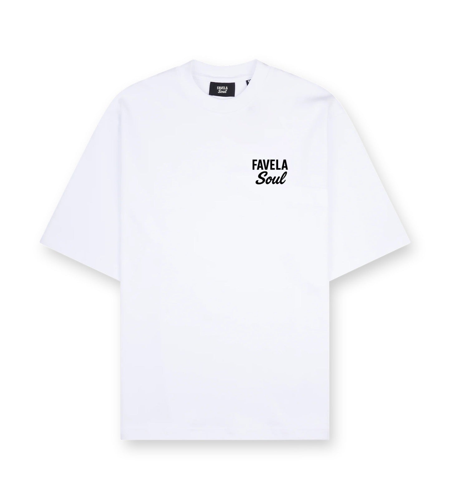 Favela Soul White Text Logo T-Shirt