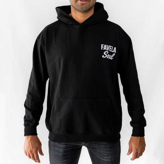 Favela Soul Black Text Logo Hoodie