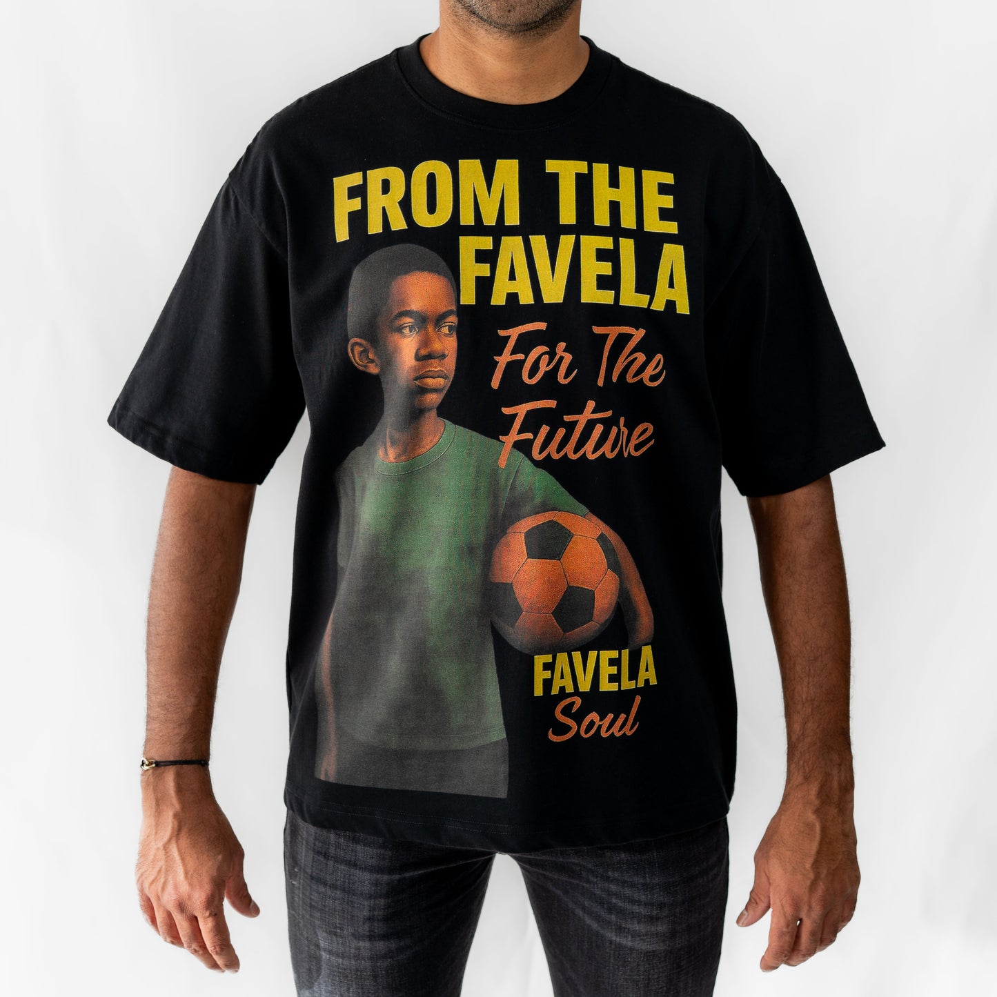 Favela Soul Black Futebol T-Shirt