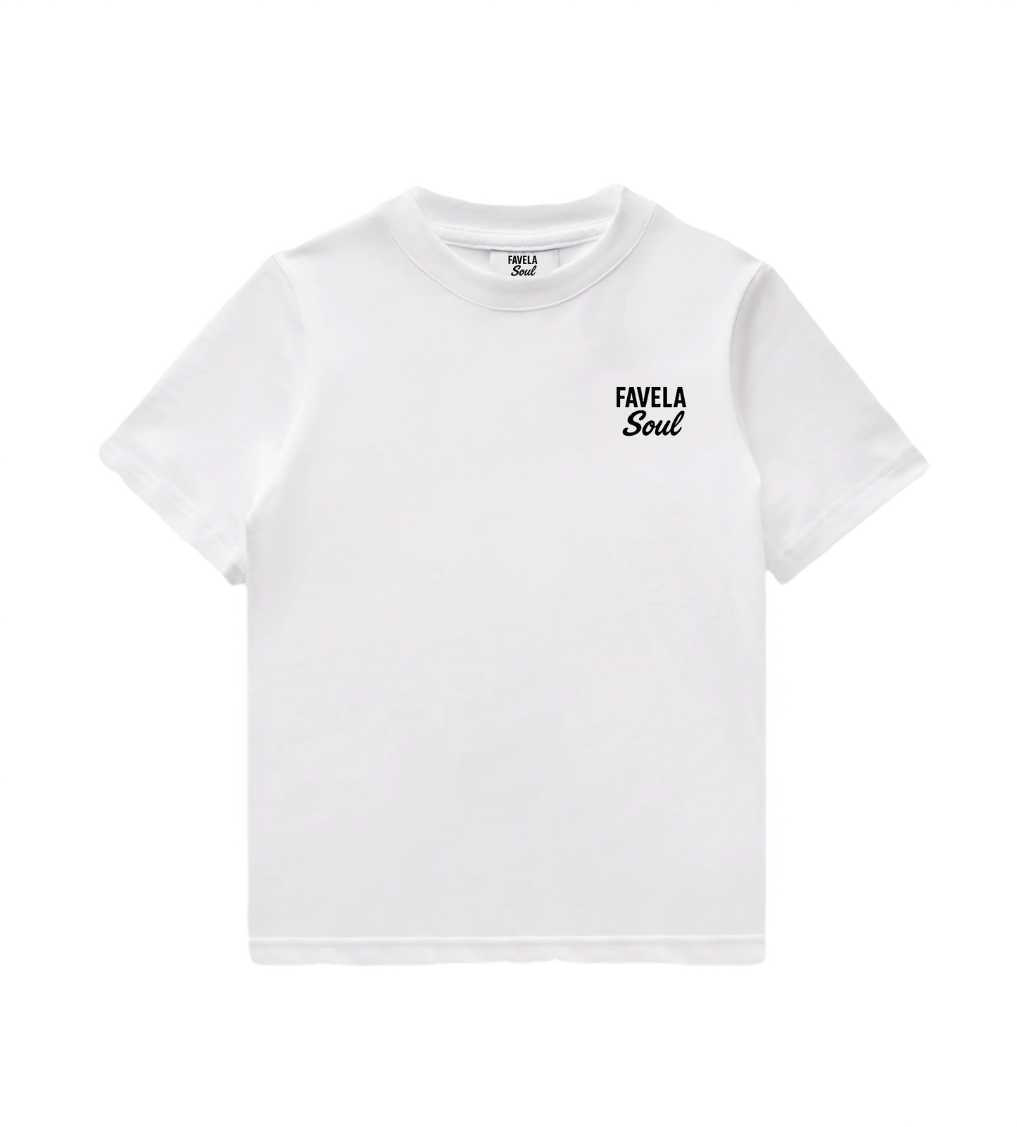 Favela Soul White Text Logo T-Shirt Kids