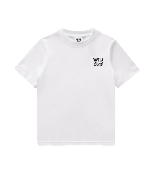 Favela Soul White Text Logo T-Shirt Kids
