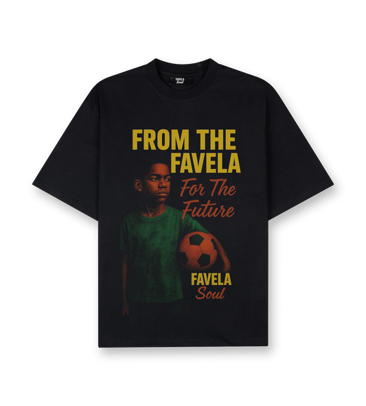 Favela Soul Black Futebol T-Shirt