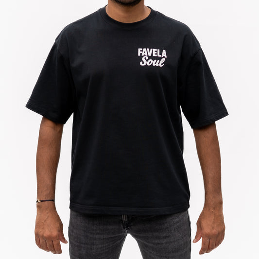 Favela Soul Black Text Logo T-Shirt